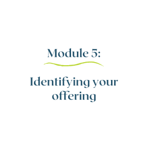 Module 5 – Started trading – identifying your offering