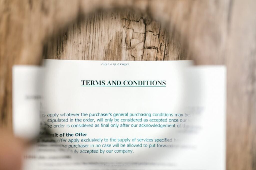 terms and conditions template